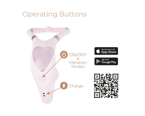 Смарт-вібратор для пар Adrien Lastic Venus + APP, подвійний, можна носити під одягом, 10 режимів