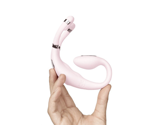 Смарт-вібратор для пар Adrien Lastic Venus + APP, подвійний, можна носити під одягом, 10 режимів