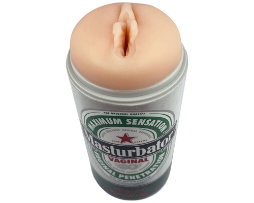 Мастурбатор-вагіна Alive Heineken Vagina II у вигляді банки пива, реалістичний