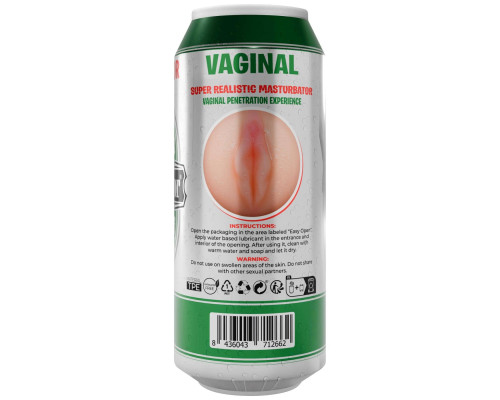 Мастурбатор-вагіна Alive Heineken Vagina II у вигляді банки пива, реалістичний