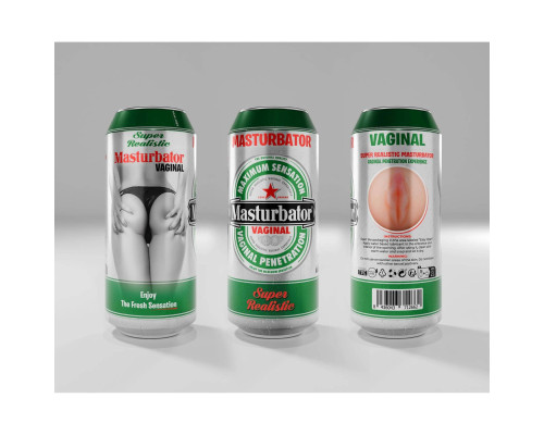 Мастурбатор-вагіна Alive Heineken Vagina II у вигляді банки пива, реалістичний
