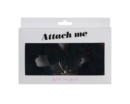 Наручники з плюшевою обробкою Love To Love ATTACH ME Black (м'ята упаковка!!!)
