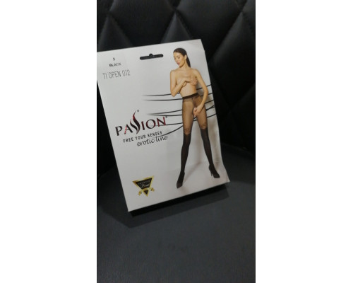 Колготки з відкритим доступом, подвійна щільність Passion TIOPEN 012 5 (20/40 den), black (м'ята упаковка!!!)