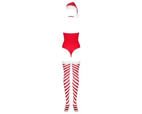 Боді Obsessive Kissmas teddy red L/XL (м'ята упаковка!!!)
