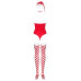 Боді Obsessive Kissmas teddy red L/XL (м'ята упаковка!!!)