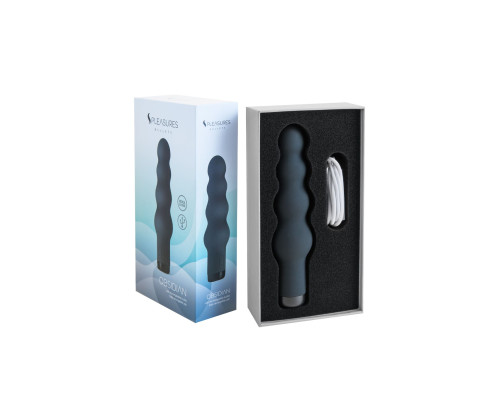 Вібратор S Pleasures Bullets Obsidian, чорний, у вигляді ряду кульок, 10 режимів, діаметр 4 см