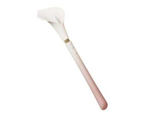 Розкішний вібромасажер Zalo – Calla Blossom Pink, двосторонній, 2 мотори