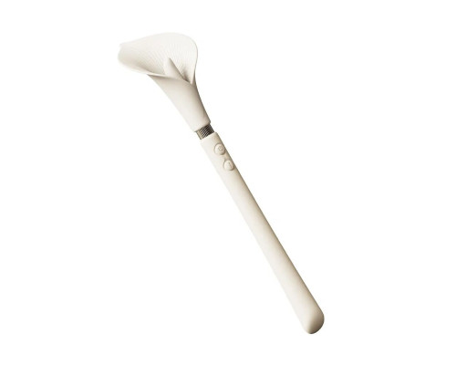 Розкішний вібромасажер Zalo – Calla Ivory White, двосторонній, 2 мотори
