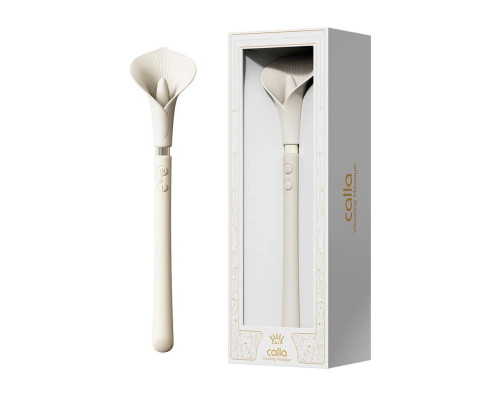 Розкішний вібромасажер Zalo – Calla Ivory White, двосторонній, 2 мотори