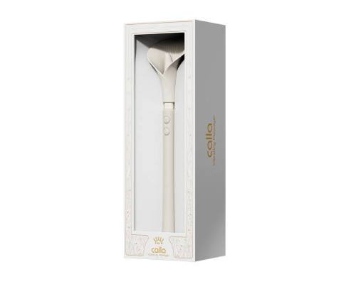Розкішний вібромасажер Zalo – Calla Ivory White, двосторонній, 2 мотори