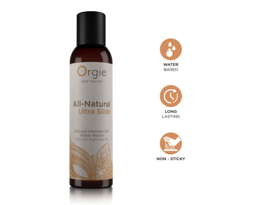 Лубрикант на водній основі Orgie All Natural Ultra Slide, 150 мл, суперковзний, нелипкий