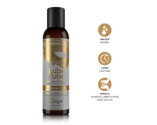 Лубрикант на водній основі Orgie Lube Tube Human Lube, 150 мл, імітація природної змазки та слини