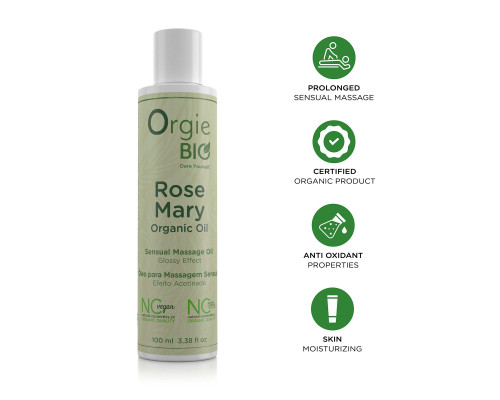 Масажна олія Orgie – Bio Rosemary Organic Oil (100 мл), органічна, веганська формула