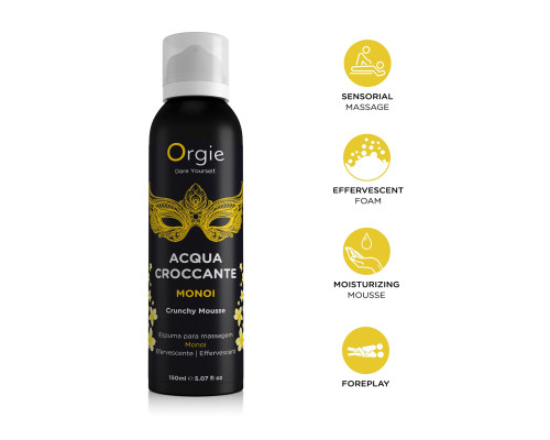Масажна пінка Orgie – Acqua Croccante Monoi (150 мл), ефект бульбашок, що лопаються