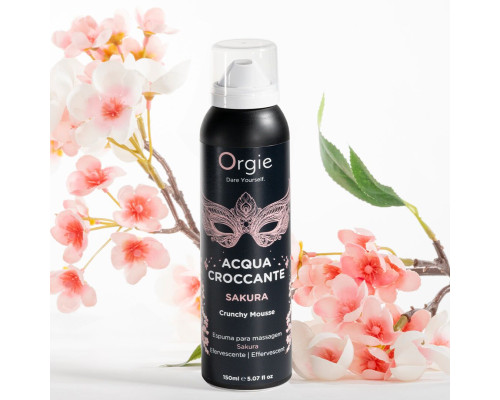 Масажна пінка Orgie – Acqua Croccante Sakura (150 мл), ефект бульбашок, що лопаються