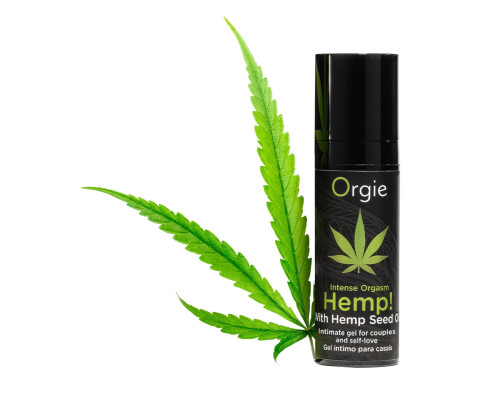 Збуджувальний гель для пар Orgie Hemp! Intense Orgasm, 15 мл, тепло-холод, ефект сильної вібрації