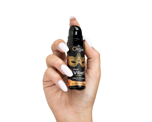 Рідкий вібратор Orgie Dual Vibe! Sex On The Beach Kissable Liquid Vibrator, 15 мл