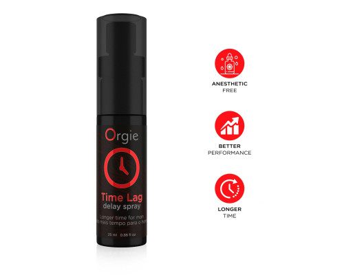 Спрей-пролонгатор Orgie Time Lag Delay Spray, 25 мл, без анестетиків, з пантенолом
