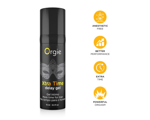 Гель-пролонгатор Orgie Xtra Time Delay Gel, 15 мл, на водній основі, без анестетиків
