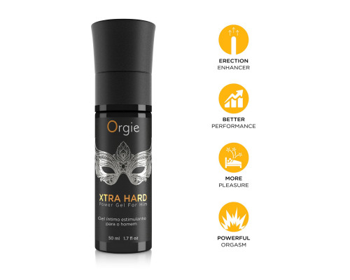 Гель для стимуляції члена Orgie Xtra Hard Power Gel For Him, 50 мл, розігріває, посилює ерекцію