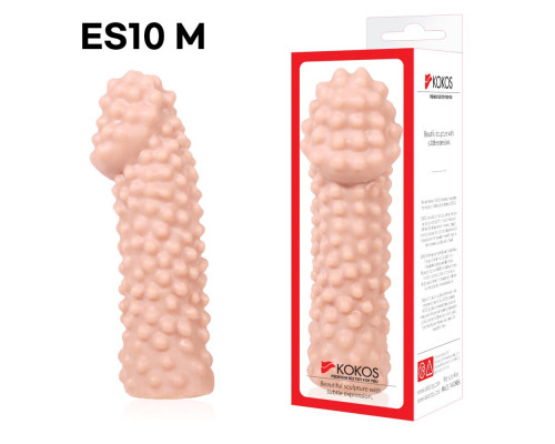 Насадка на член Kokos Extreme Sleeve ES.10 розмір M, потовщувальна, стимулюючий рельєф