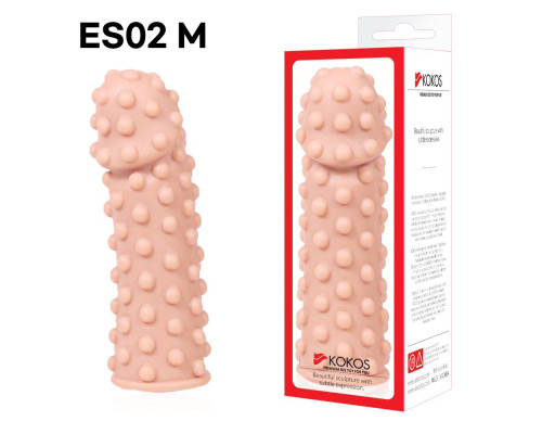 Насадка на член Kokos Extreme Sleeve ES.02 розмір M, потовщувальна, стимулюючий рельєф