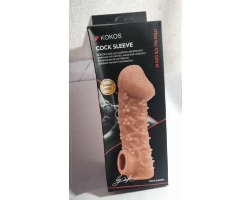 Насадка на член Kokos Cock Sleeve CS 009 M (мятая упаковка!!!)