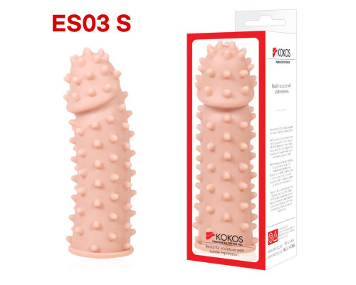 Насадка на член Kokos Extreme Sleeve ES.03 розмір S, потовщувальна, стимулюючий рельєф