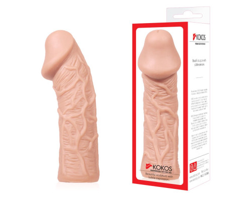 Насадка на член Kokos Extreme Sleeve ES.05 розмір S, потовщувальна, стимулюючий рельєф