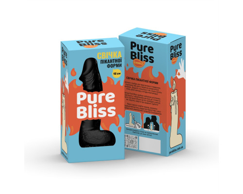 Свічка у вигляді члена Pure Bliss MINI Black 15 см