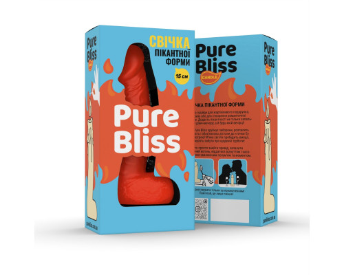 Свічка у вигляді члена Pure Bliss MINI Orange 15 см