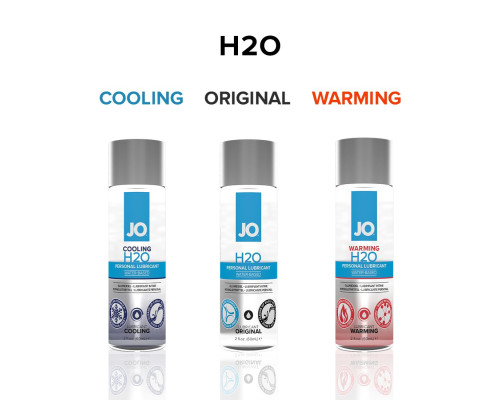 Зігрівальна змазка на водній основі JO H2O WARMING (120 мл) з екстрактом перцевої м’яти