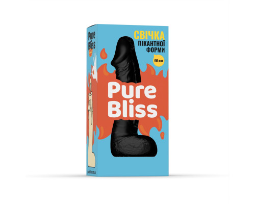 Свічка у вигляді члена Pure Bliss BIG Black 18 см