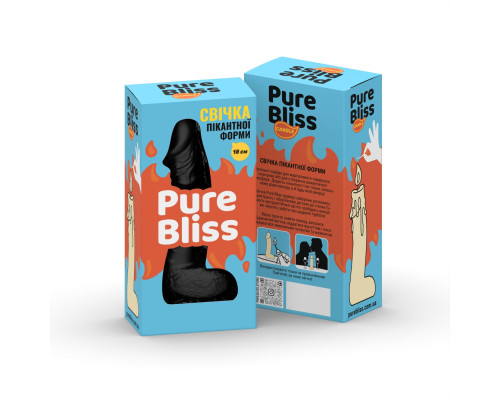 Свічка у вигляді члена Pure Bliss BIG Black 18 см