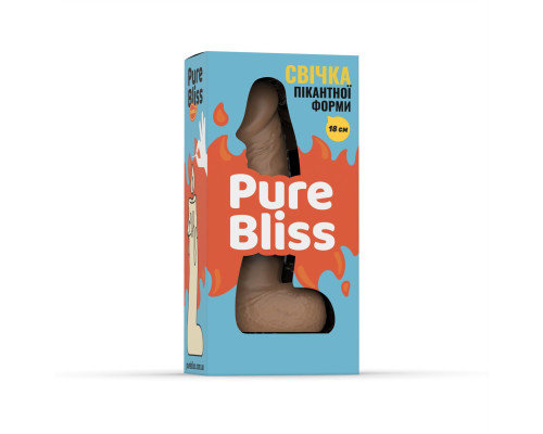 Свічка у вигляді члена Pure Bliss BIG Brown 18 см