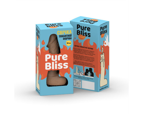 Свічка у вигляді члена Pure Bliss BIG Brown 18 см
