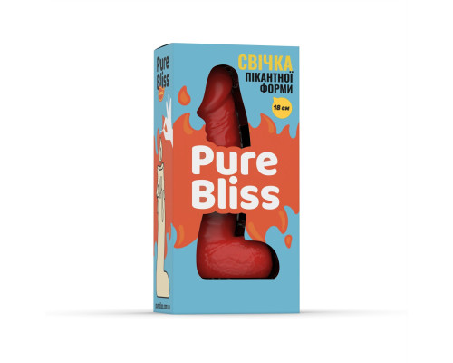 Свічка у вигляді члена Pure Bliss BIG Red 18 см