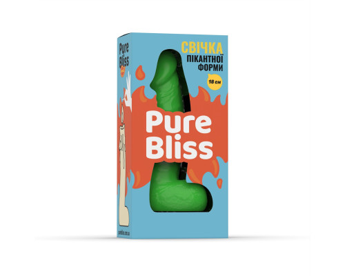 Свічка у вигляді члена Pure Bliss BIG Green 18 см