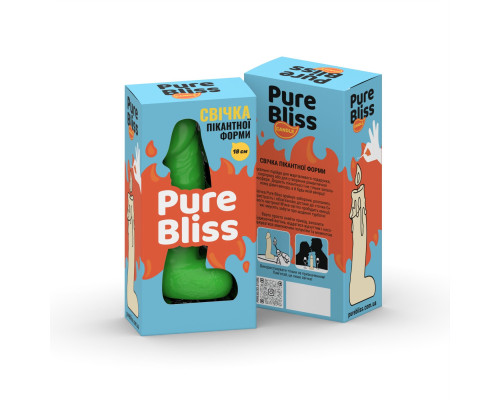 Свічка у вигляді члена Pure Bliss BIG Green 18 см