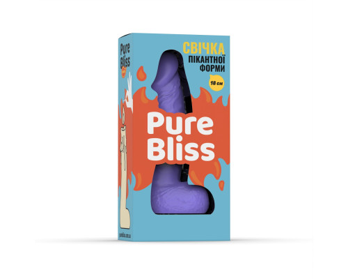 Свічка у вигляді члена Pure Bliss BIG Violet 18 см