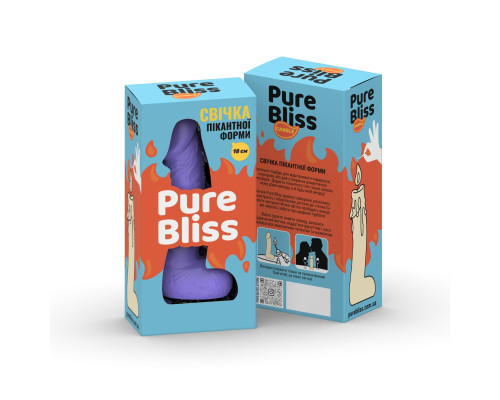 Свічка у вигляді члена Pure Bliss BIG Violet 18 см