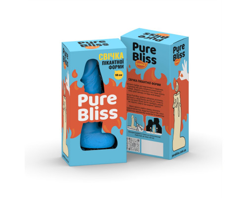 Свічка у вигляді члена Pure Bliss BIG Blue 18 см