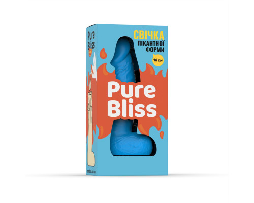 Свічка у вигляді члена Pure Bliss BIG Blue 18 см