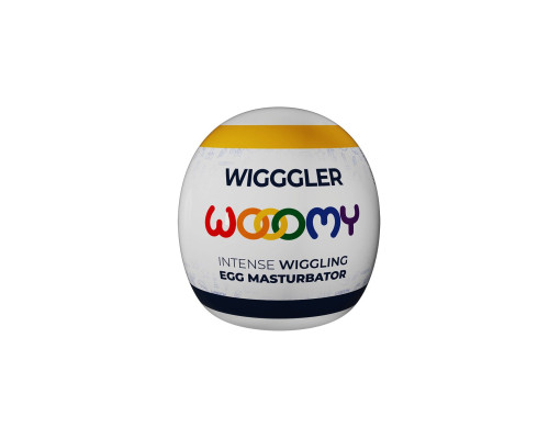 Мастурбатор-яйце Wooomy Wigggler Mini Masturbator, дуже ніжний, пробник лубриканту Amorean 1 мл