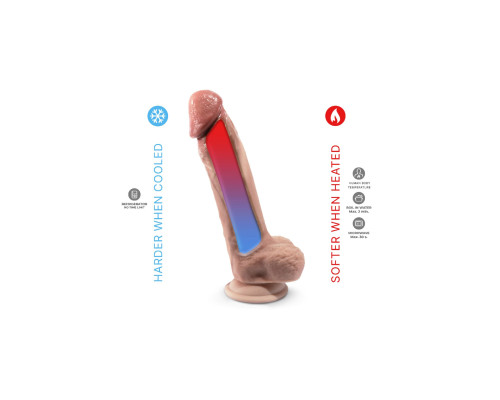 Фалоімітатор SilexD Tomas Premium Real Skin Flesh (9in MODEL 1), ультрареалістик, діаметр 5 см