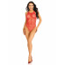 Боді-сітка Leg Avenue Net snap crotch tank bodysuit Red, One Size
