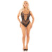 Боді зі стразами Leg Avenue Rhinestone Net and Lace Bodysuit One Size, Black