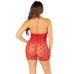 Сорочка із сердечками Leg Avenue Mini Heart Trimmed Net Chemise One Size, Red