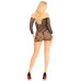 Сукня-сітка з сердечками Leg Avenue Heart net mini dress Black, зав'язки, відкриті плечі, One Size