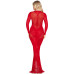 Сукня з довгим рукавом Leg Avenue Lace and Net Bodycon Gown One Size, Red